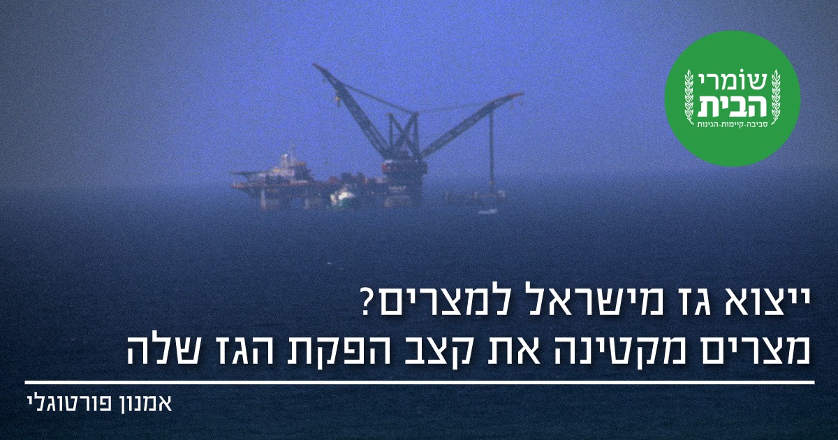 ייצוא גז למצרים - מצרים מקטינה את קצב הפקת הגז - שיתוף
