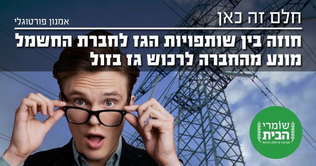 החוזה של חברת החשמל עם שותפויות הגז מונע רכישת גז בזול